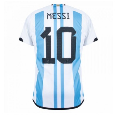 Echipament fotbal Argentina Lionel Messi #10 Tricou Acasa Mondial 2022 maneca scurta